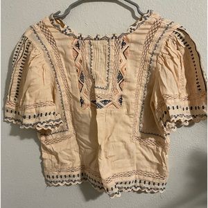 rebecca taylor cream colored blouse